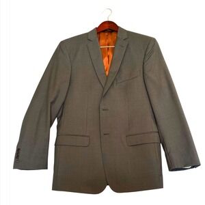 Joseph Jo.S. Bank Mens‎ Blazer 100% Wool Gray Houndstooth Lined/Dbl Vented